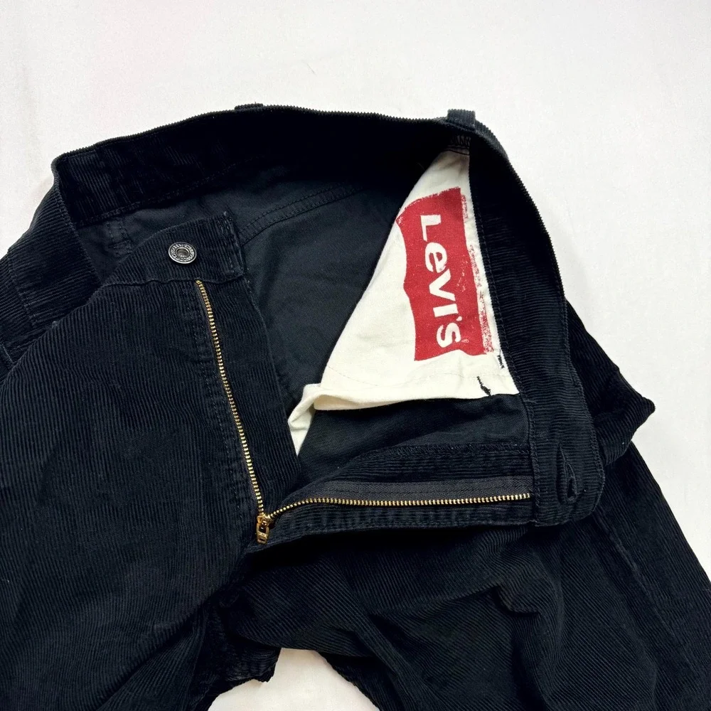 Levi's 511 Pants‎ Mens Size 38x30 Black Cotton Blend Skinny Corduroy Stretch
